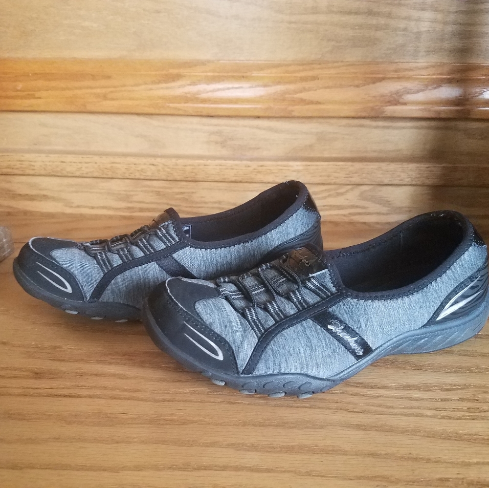 SKECHERS BLACK/GRAY
